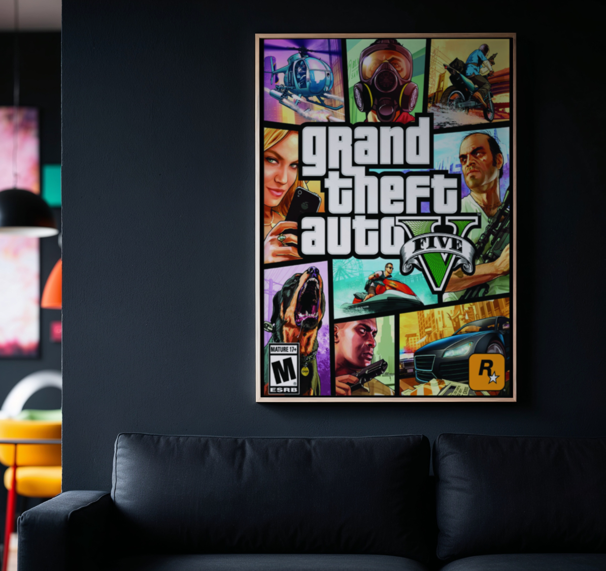 Cuadro de GTA 5 , Grand Theft Auto, videojuegos y hobbies.