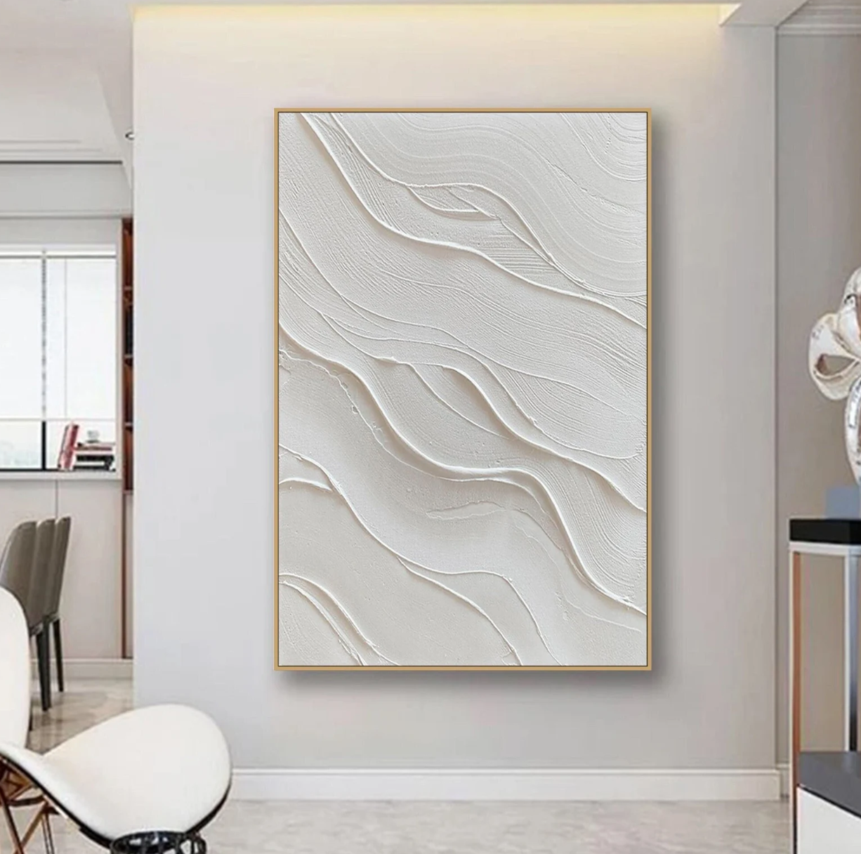 Cuadro Pintado a Mano textura ,  Ondas