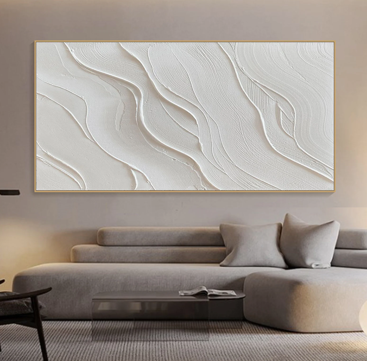 Cuadro Pintado a Mano textura ,  Ondas