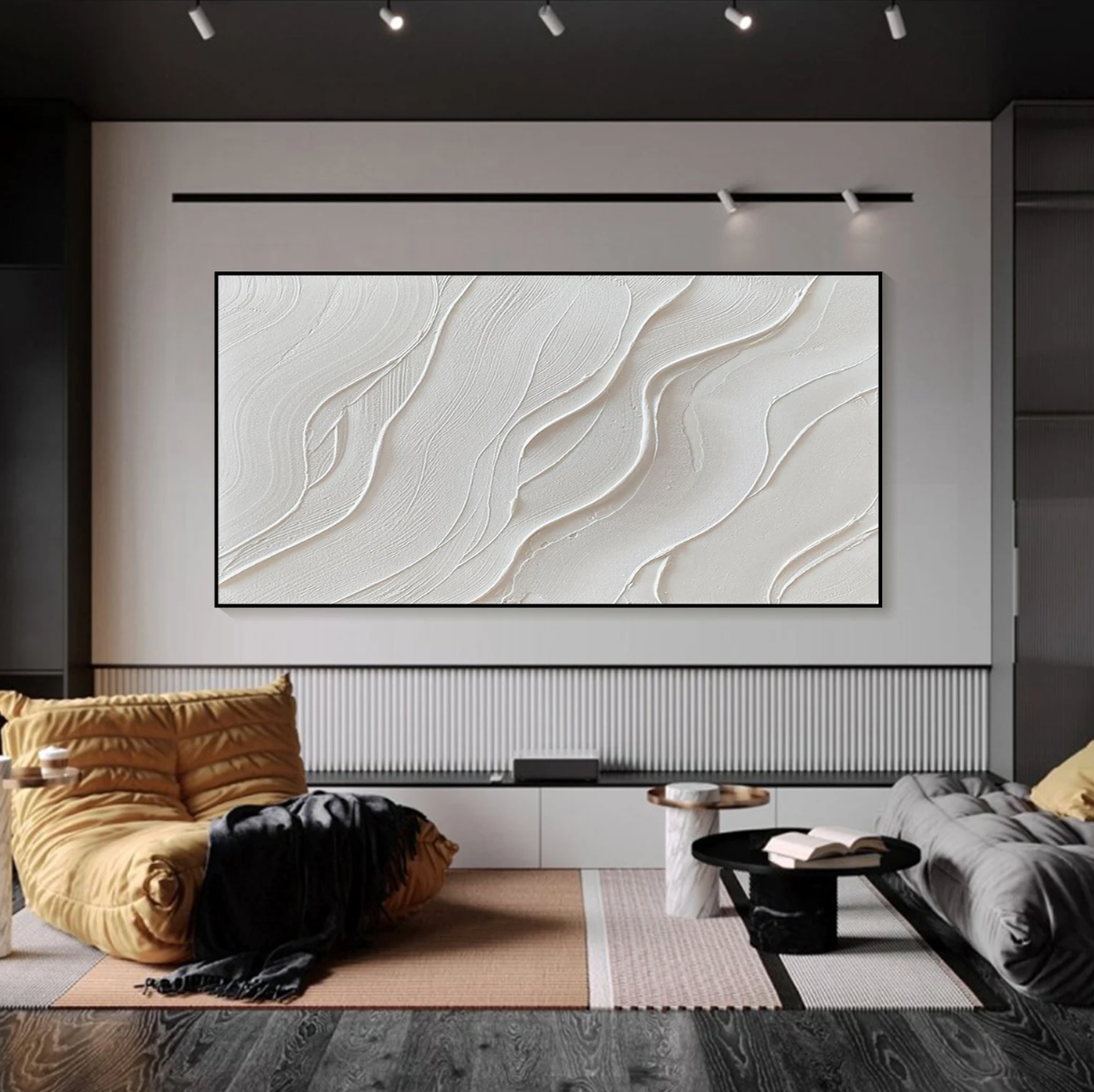 Cuadro Pintado a Mano textura ,  Ondas