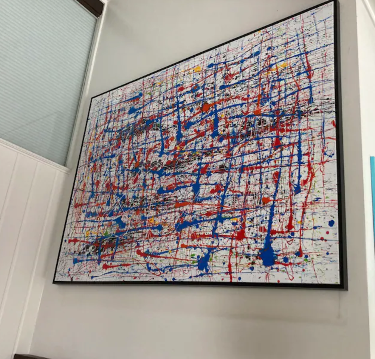Cuadro Pintado a Mano Oleo , estilo Pollock