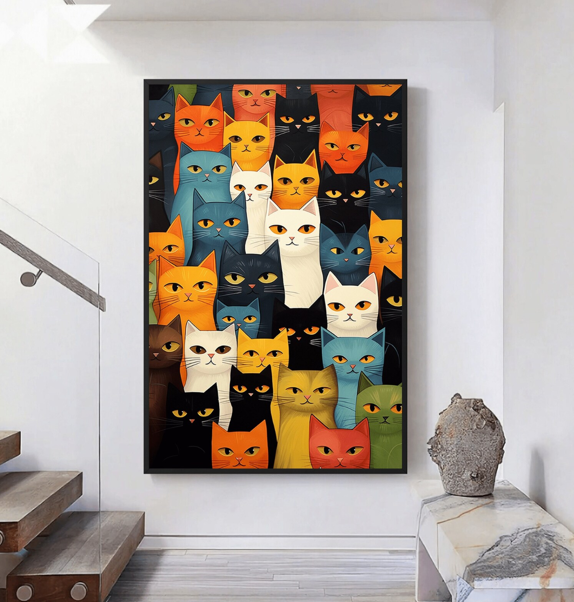 Cuadro de animales, Gatos