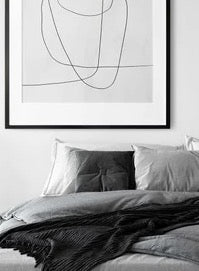 Set 2 Cuadros lineas blanco y negro