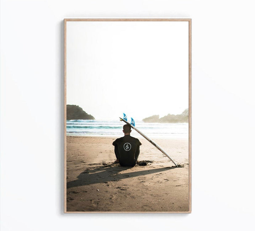 Cuadro de playa y surf