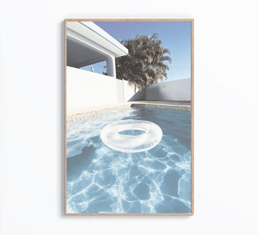 Cuadro de piscina y playa