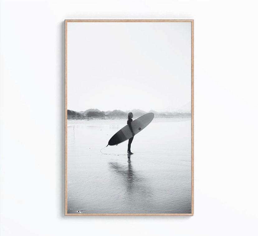 Cuadro de playa y surf