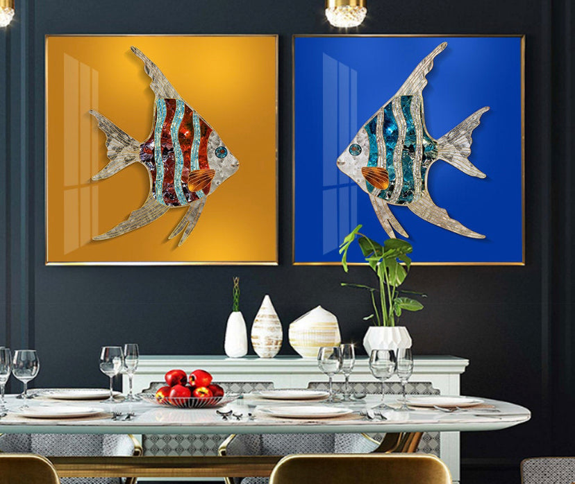 Set 2 Cuadros de animales , peces
