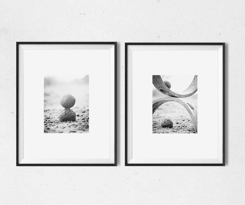Set 2 Cuadros fotografías blanco y negro , modernismo minimalismo 2