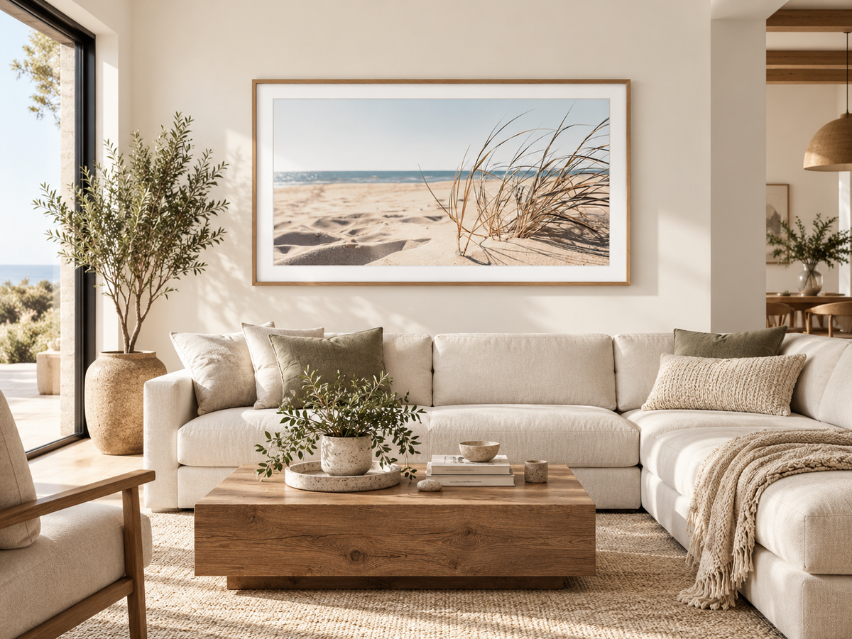 Cuadro Botanico en playa , amofila de dunas