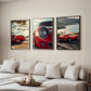 Set 3 Cuadros Autos , Porsche vitange