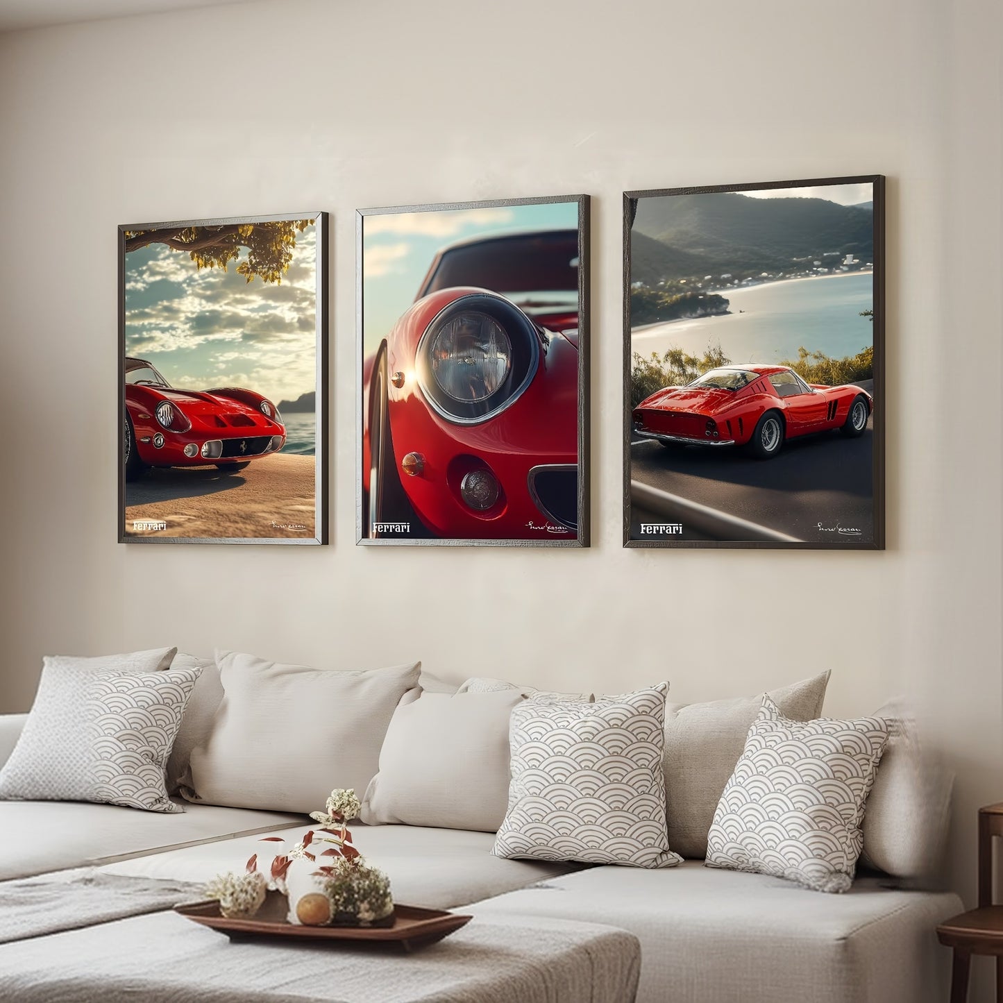 Set 3 Cuadros Autos , Porsche vitange