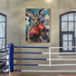 Cuadro de animales, canguro popart graffiti