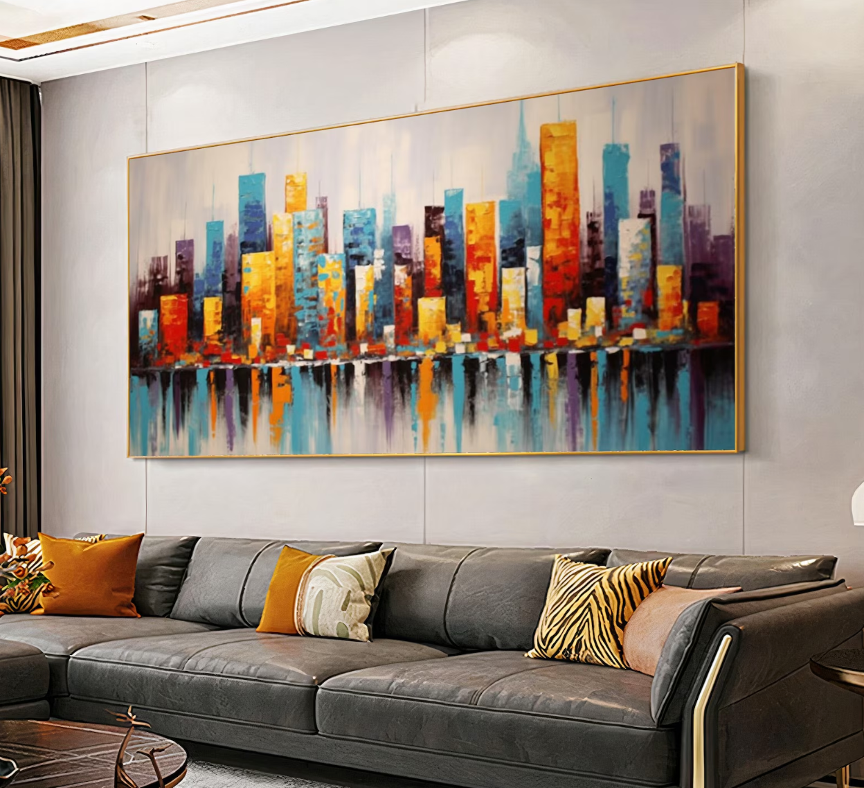 Cuadro Canvas XL abstracto 72 skyline