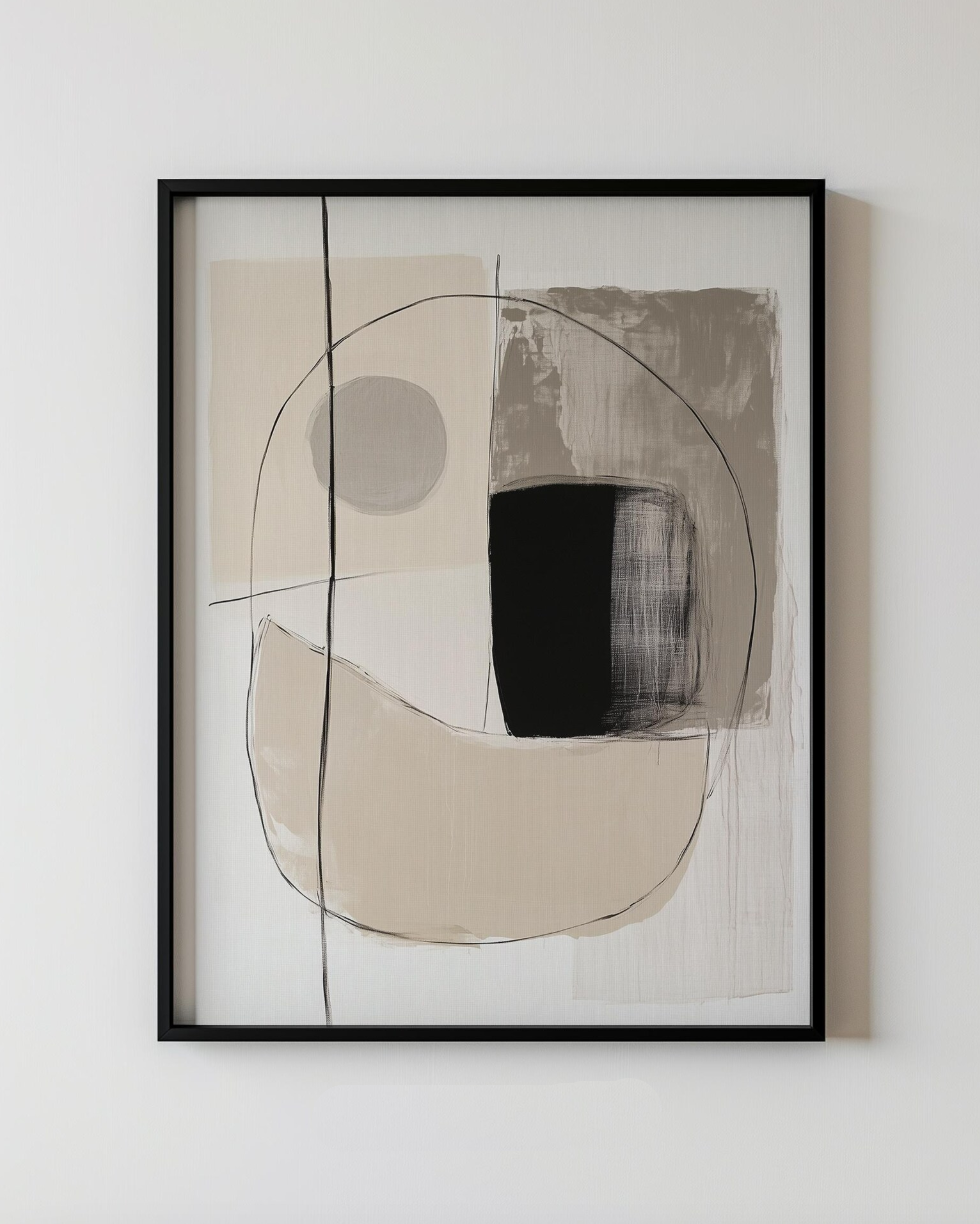 Cuadro Neutro y Beige , Abstracto SIEK