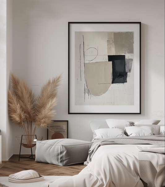 Cuadro Neutro y Beige , Abstracto SIEK