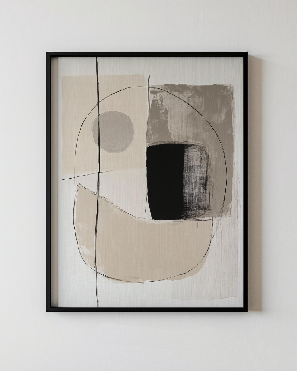 Cuadro Neutro y Beige , Abstracto SIEK 2