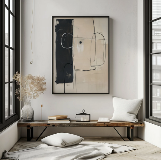 Cuadro Neutro y Beige , Abstracto SIEK 3