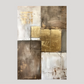 Set 2 Cuadros Abstractos Dorados y Beige