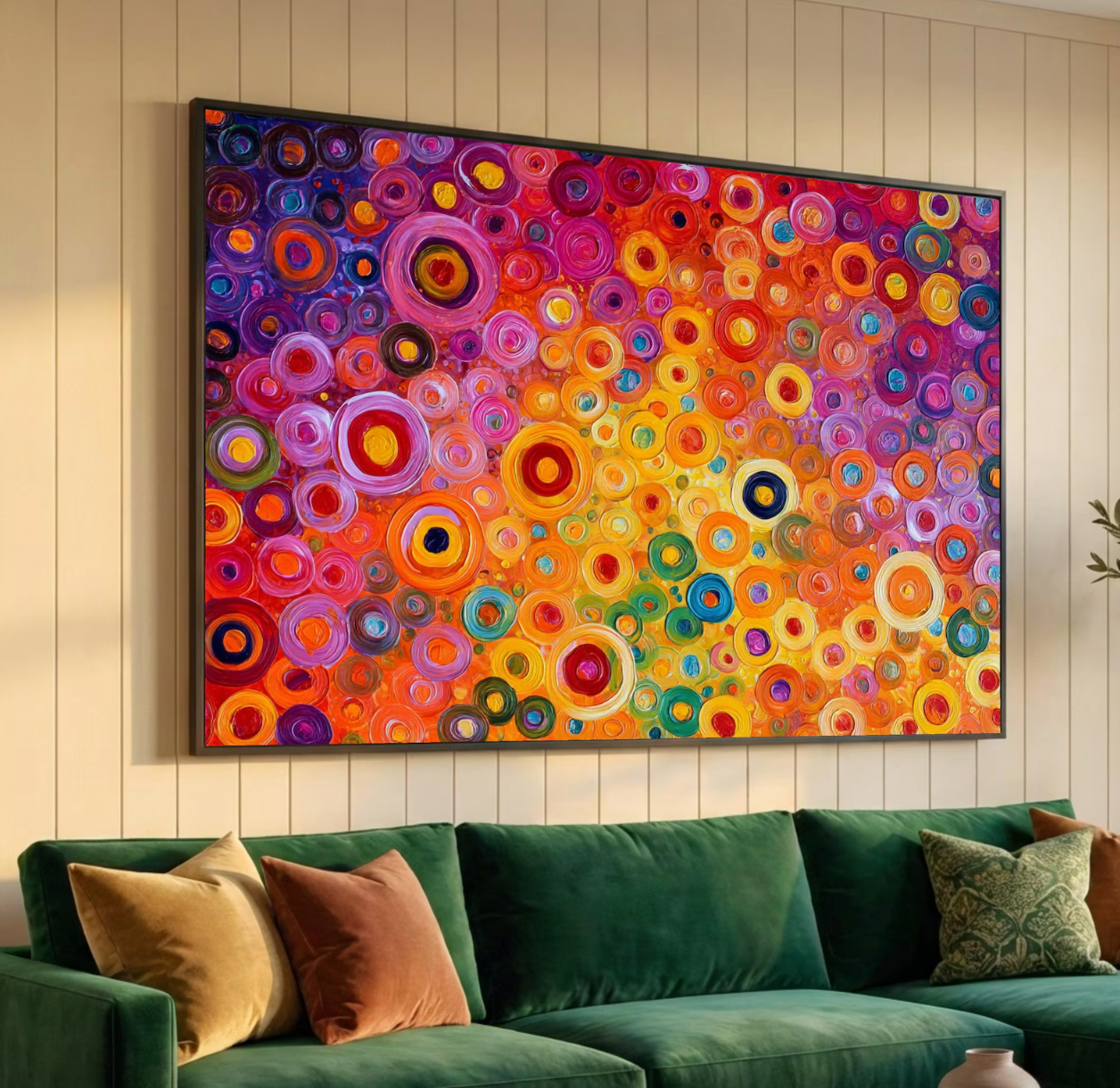 Cuadro Canvas XL 83 , Abstracto Circulos de colores.