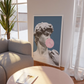 Cuadro de David mascando Chicle, Pop art