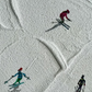 Cuadro Pintado a Mano textura , esquiando y nieve