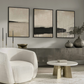 Set 3 Cuadros Abstractos beige negro