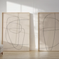 Set 2 Cuadros abstractos beige y neutros estilo minimalista