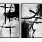 Set 2 Cuadros abstractos , blanco y negro