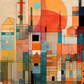 Cuadro Abstracto geometrico cubismo