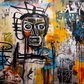 Cuadro Pintado a Mano textura,  Estilo Basquiat