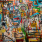 Cuadro Pintado a Mano textura,  Estilo Basquiat 2