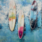Cuadro Pintado a Mano textura, Oleo surfista