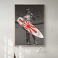 Cuadro David surfista , pop Art