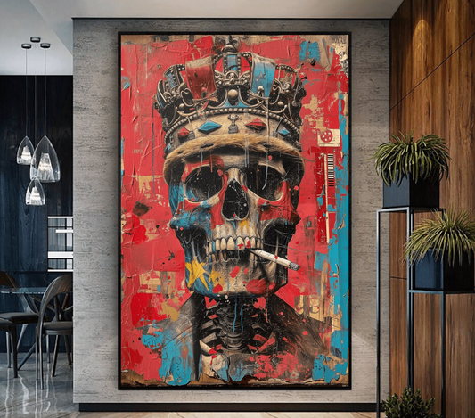 Cuadro Pop Art , Calavera coronada