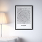 Cuadro Mapa de ciudad Paris