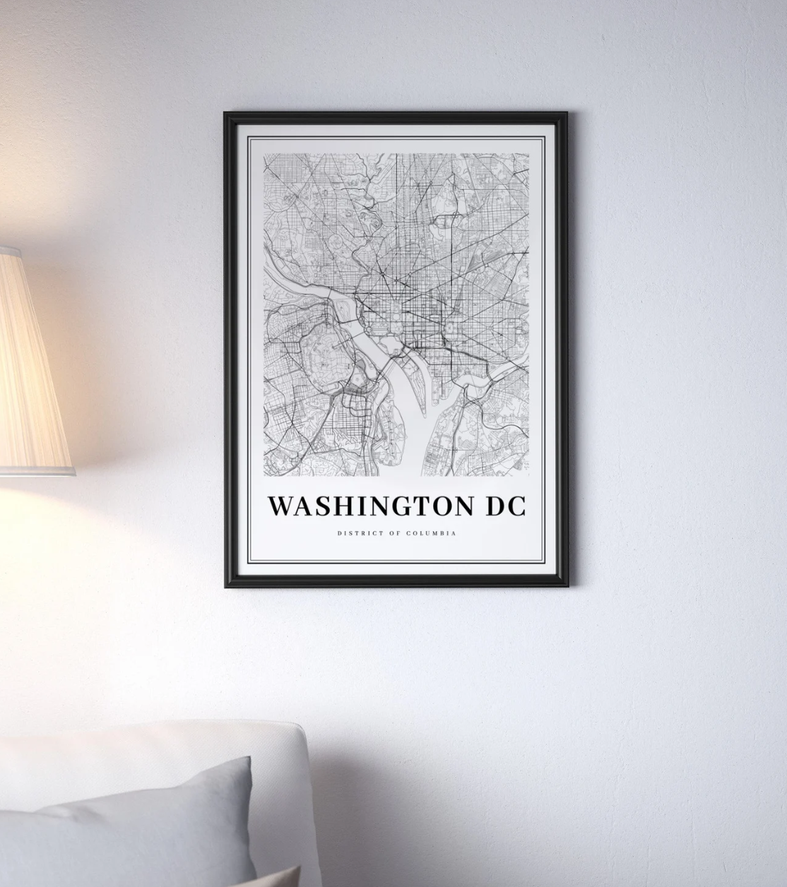 Cuadro Mapa de ciudad Washington D.C.