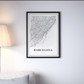 Cuadro Mapa de ciudad Barcelona