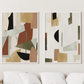 Set 2 Cuadros abstractos neutros