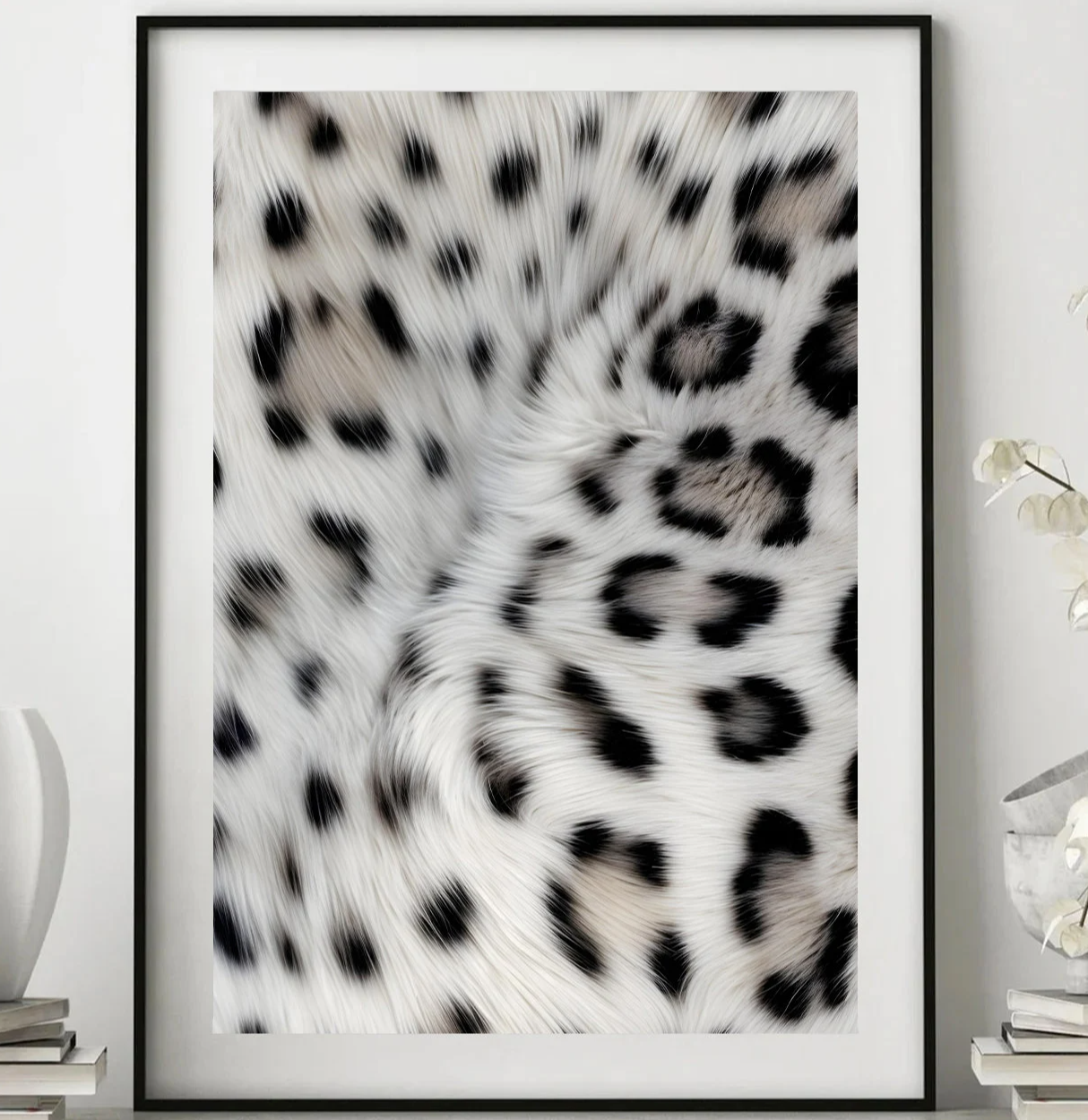 Cuadro de animales, piel de leopardo