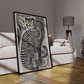 Cuadro de arte asiático japones, animales tigre