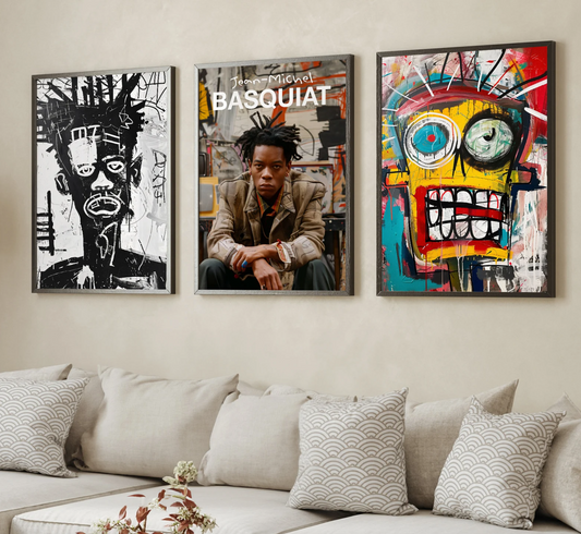 Set 3 Cuadros estilo Basquiat