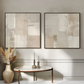 Set de 2 Cuadros Abstractos , Tonos beige y neutros 2