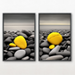 Set 2 Cuadros rocas minimalismo