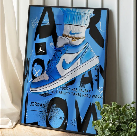 Cuadro de zapatillas Street Art y cultura pop " Nike Jordan 3 "