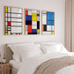 Set 3 Cuadros abstractos modernos estilo piet mondrian