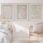 Set 3 Cuadros abstractos , tonos neutros beige