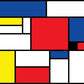 Cuadro abstracto geometrico estilo Piet Mondrian