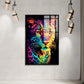 Cuadro de animales , leopardo de neon 2