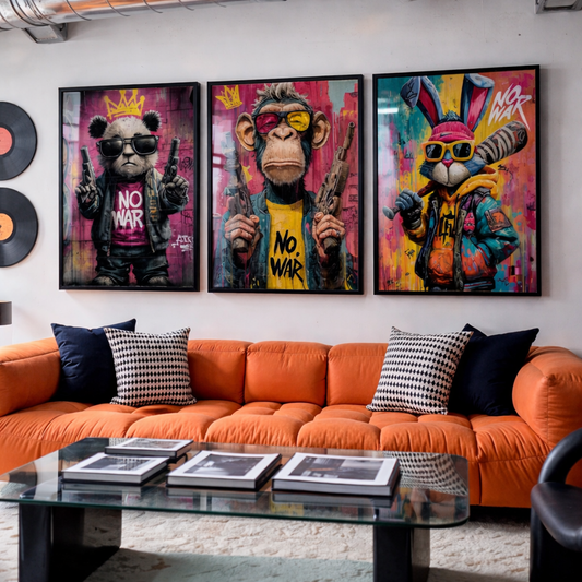 Set 3 Cuadros Urbanos , pop art