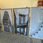 Set 4 cuadros lugares del mundo , Pisa , Nueva York , París , Londres.